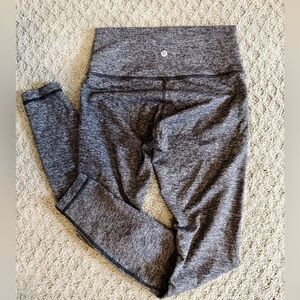 Lululemon Heathered Gray High Rise Yoga Leggings Size 6